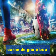 carne de gnu e boa